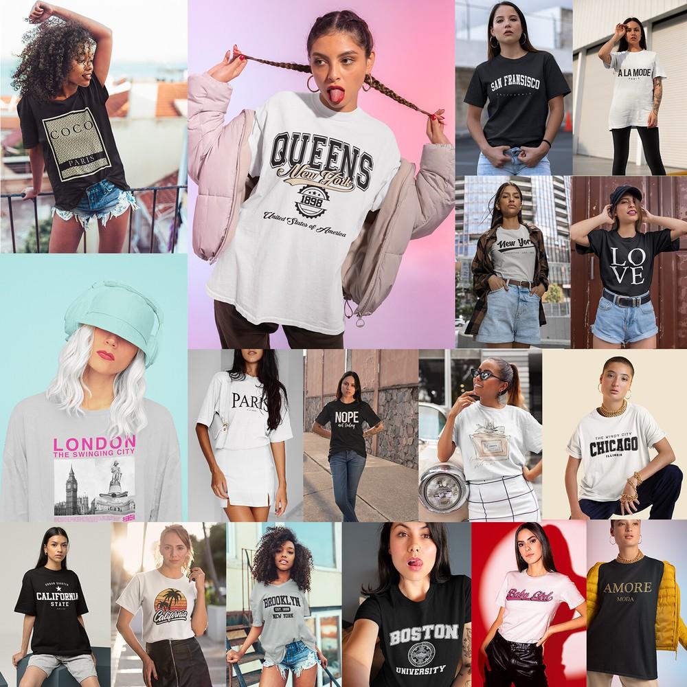 Womens T Shirt Ladies Baggy Fit Short Sleeve Slogan T-shirts Tee Top Unisex T-Shirt XXXXL