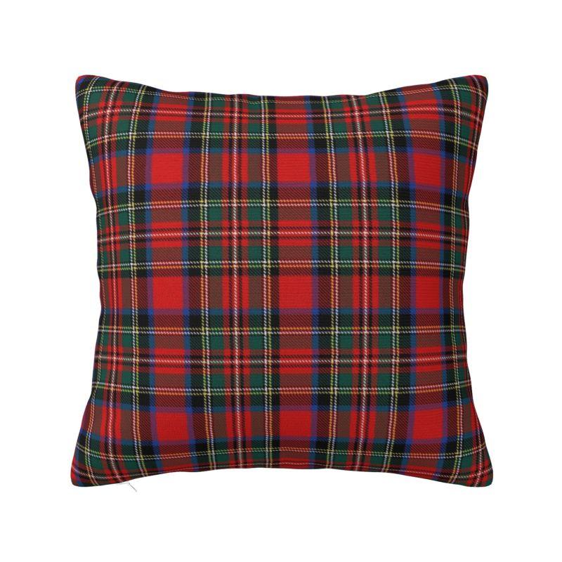 Black Watch Scottish Tartan Plaid Cushion Covers 40x40cm Polyester Throw Pillow for Car Square Pillowcase Home Decorative