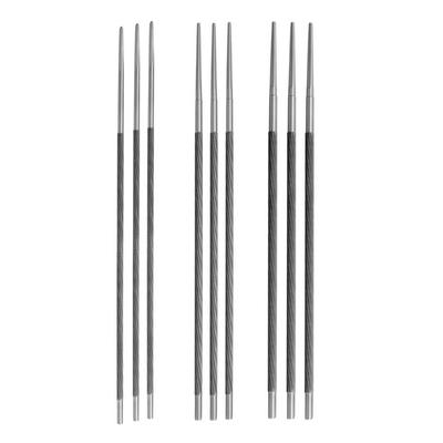 3 Stück Kettensägenfeilen-Set 4,0 mm 4,8 mm 5,5 mm Sägenfeile Kettenzubehör Runde Stahlfeile Verschleißfestes Sägenfeilen-Set