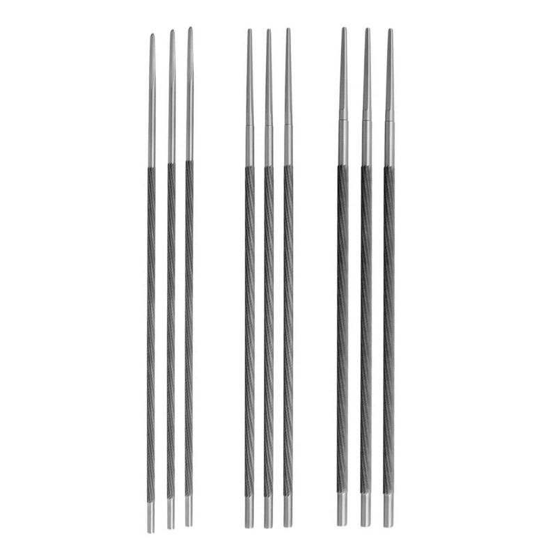 3Pcs Professional Round Chainsaw Chain Sharpening Files for Woodworkers Carving and Furniture Making 4.0mm 4.8mm 5.5mm