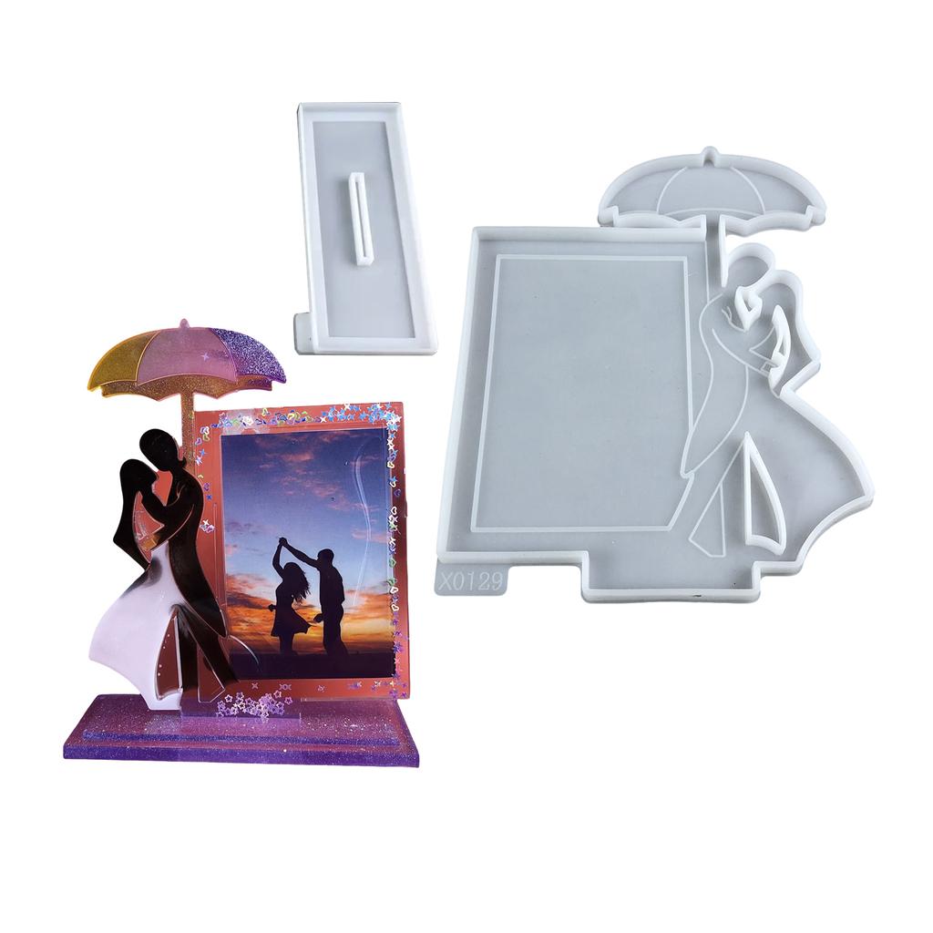 Silicone Couple Mold for Epoxy Resin Casting Perfect for Creating Personalized Photo Frames and Decorative Keepsakes