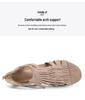 2025 Women's Chunky Heel Tassel Ankle Boots Peep Toe, Back Zipper, Roman Style Sandals