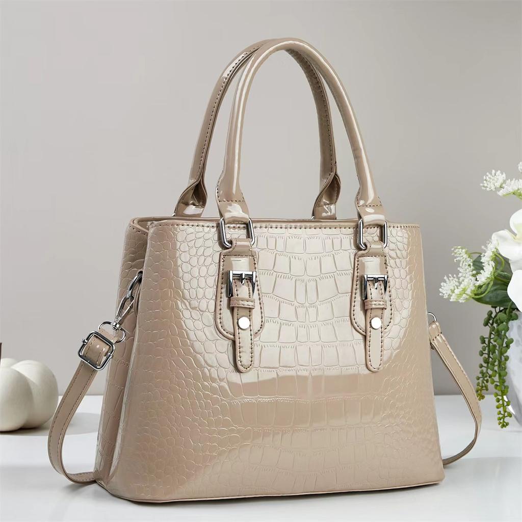 Crocodile Pattern Tote Bags with Top Handle Crossbody Purses for Women Handbag and Purse Women's Patent Leather Top-handle Work Shoulder Satchel