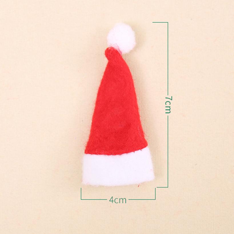 10 st Jul Lollipop Hatt Dekoration Mini Julhatt för Lollipop Godis Omslag Prydnad Xmax Barn Gåva Juldekoration