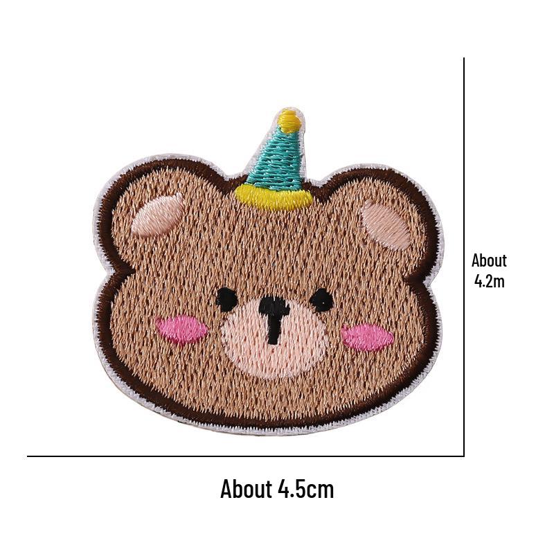 Self-Adhesive Embroidery Cartoon Patch Stickers for Clothes and DIY Journals