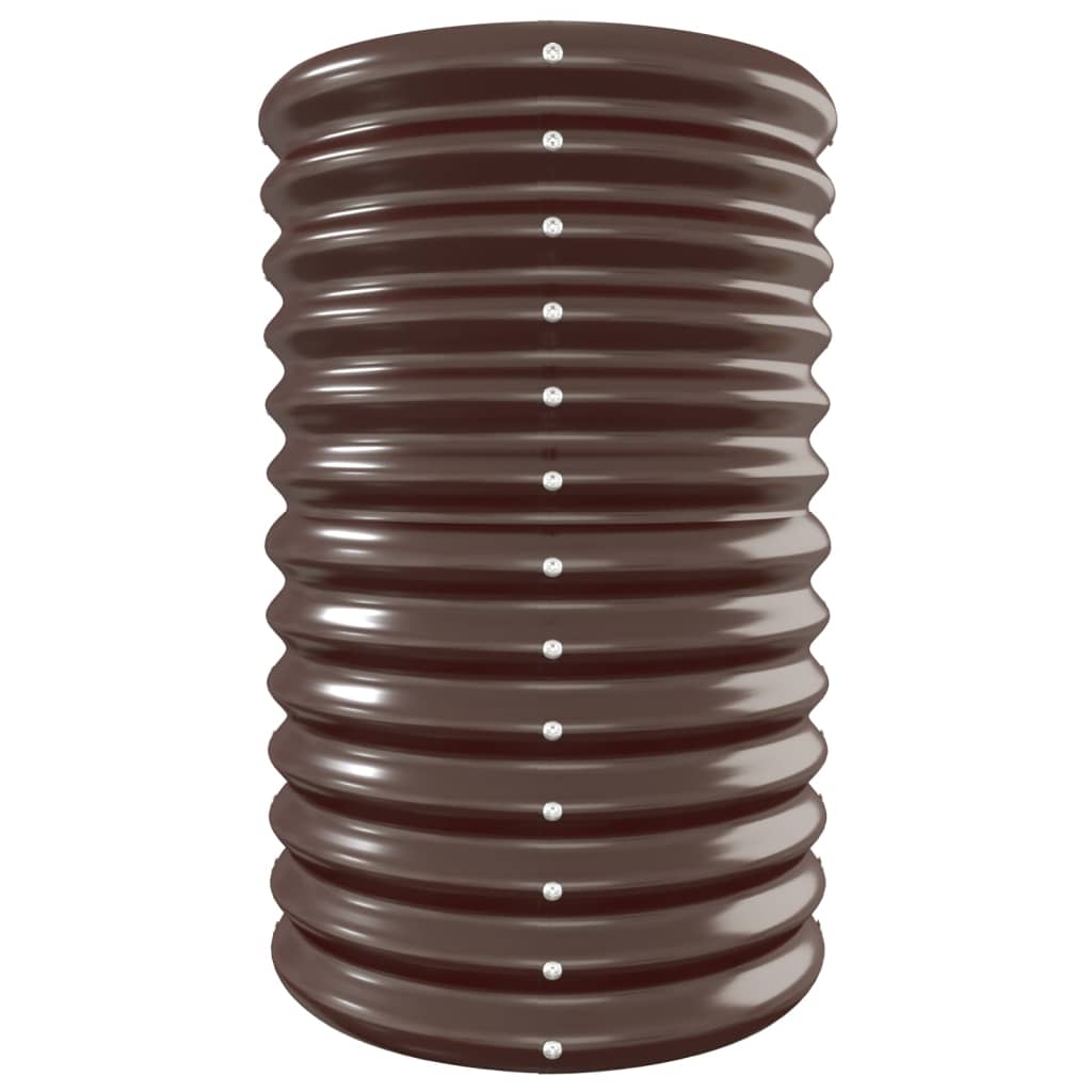 Vidaxl Raised Planter, Powder-Coated Steel, 332X40X68 Cm, Brown