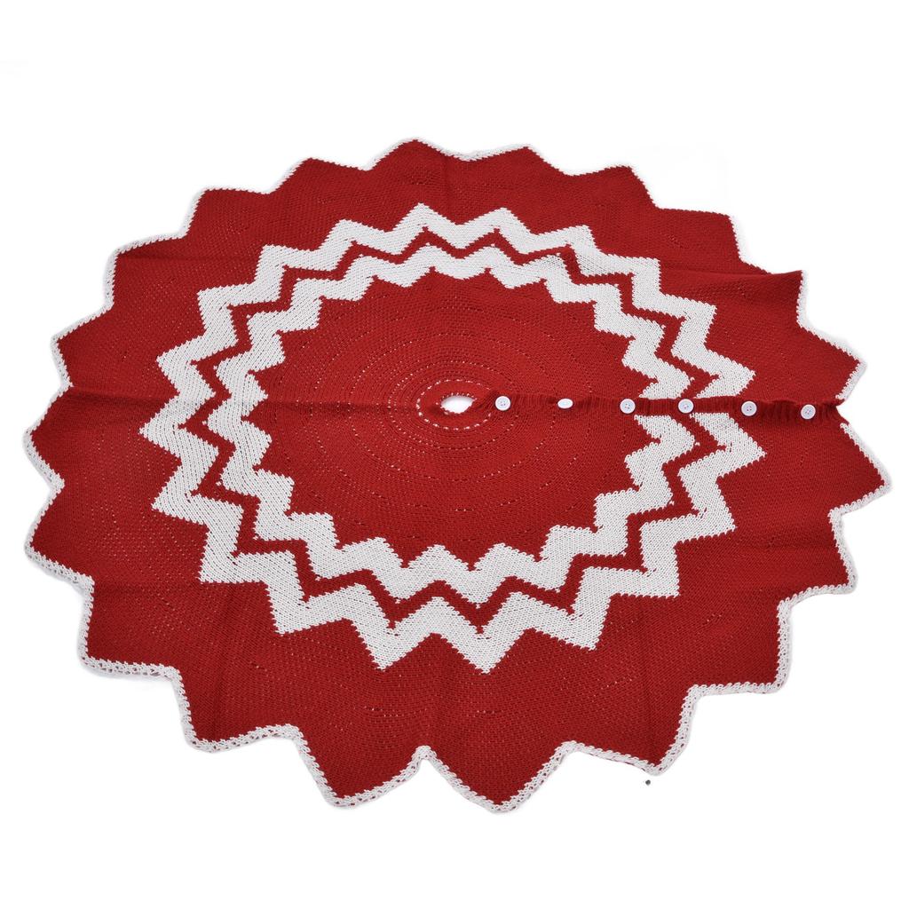 Christmas Tree Skirt Acrylic Fiber Knitting Floor Mat Cover Pad Xmas Party Home Decoration Props