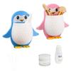 Penguin Punch-Free Bathroom Wall Mount Rack - Seamless Multi-functional Storage for Toothbrush, Toothpaste, and Cosmetics.