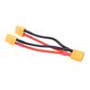 XT60 Parallel Battery Connector Cable Dual Extension Y Splitter 1 Male to 2 Female Silicone Wire for RC Batteries