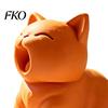 3D Printing Cat Figure Printed Figurine, Cute Screaming Ornament, Creative Desk Ornament Kitten Sculpture Desktop Decoration for Home Office Decor Pet