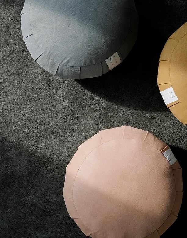 The Buton Zen Meditation Approximately 30cm for and Made in Japan Cushion, Wide, Linen, Meditation, Zen, Mindfulness, (Moss Green)