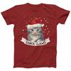 Cat Christmas Cute Cat Santa Claws Funny T Shirt Full Size S-5XL Unisex T-Shirt