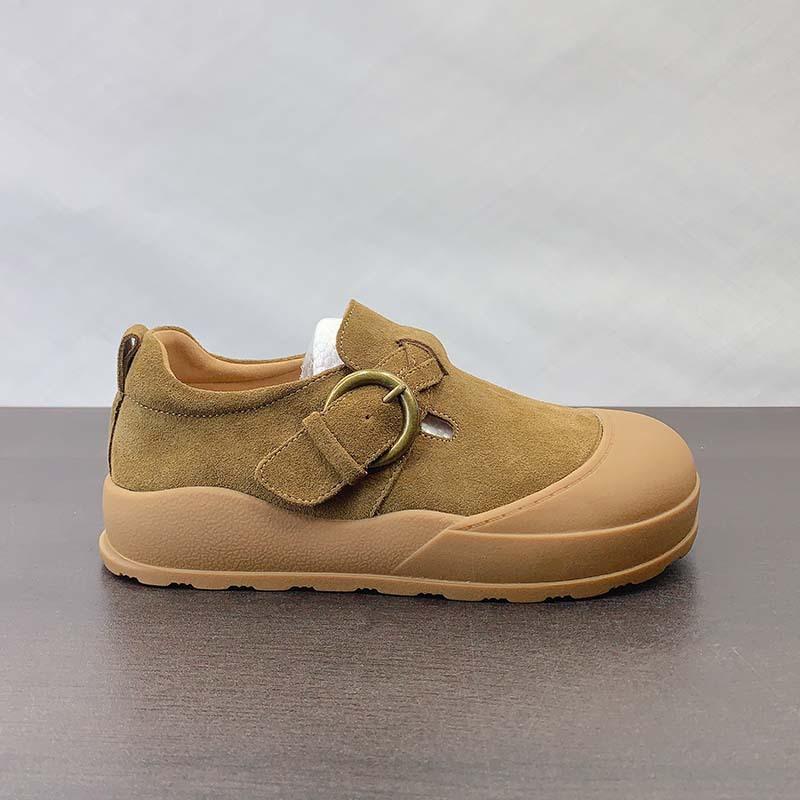 Ugly Cute Boken Shoes Women's 2025 Autumn New Japanese Round Head Versatile One-pedal Lazy Thick-soled Non-slip Loafers