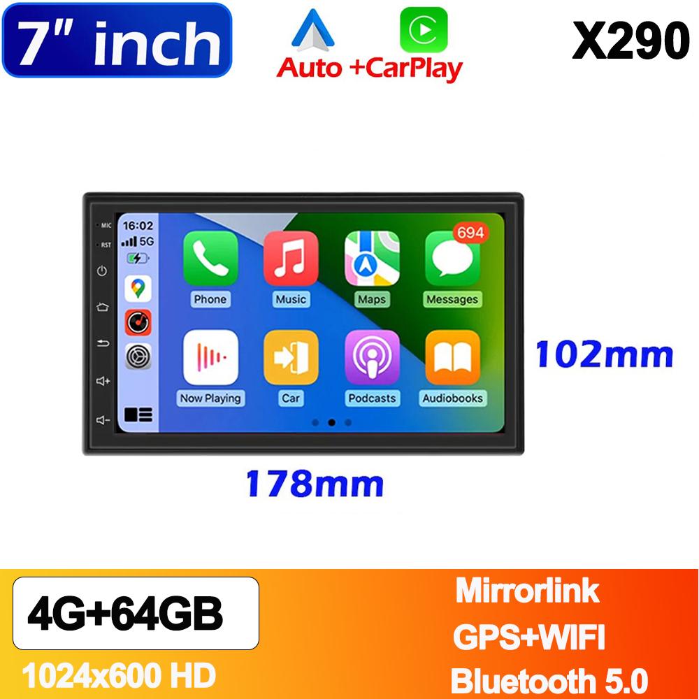 Universal 7 9 10 Inch Multimedia Player GPS WIFI Wireless CarPlay Android Auto 2Din Car Radio FM BT Radio Stereo Receiver Player