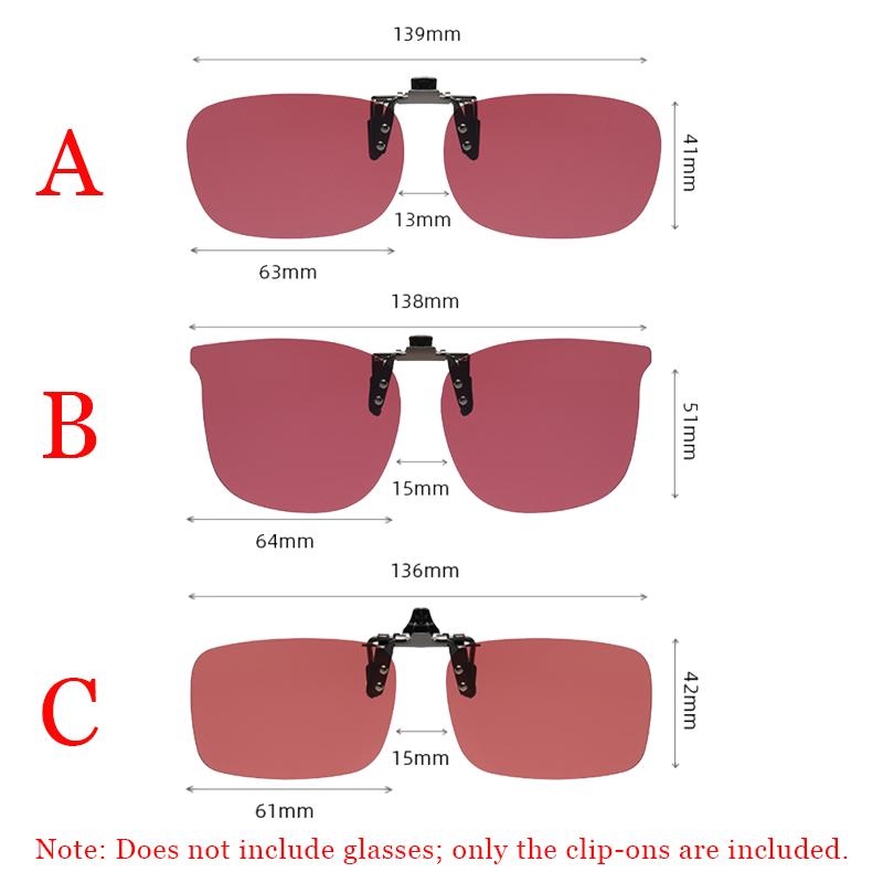 Occhiali da sole a clip quadrati 2026 Donna Lenti polarizzate rosse UV400 Uomo Clip per occhiali Antiriflesso Occhiali vintage Occhiali HD a clip