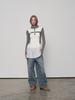 FROMWHERE Applique Zip-Up Sweater Gray