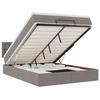 Exclusive House - Ottoman Bed with Mattress and LED Taupe 140x190 Cm Fabric