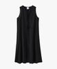 Black Apron Cotton Dress For Women