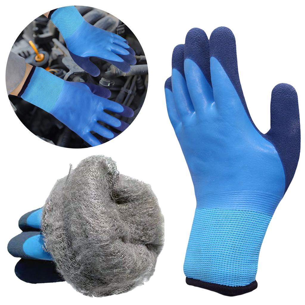 Coldproof Full Finger Gloves Non-Slip Thicken Labor Protection Gloves Waterproof for Automobile Repair Logistics Transportation