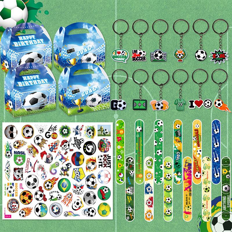 Soccer Party Decorations 2026 Party Supplies Set, Football Soccer Theme Decorations With Stickers, Keychains, Gift Boxes Bag+