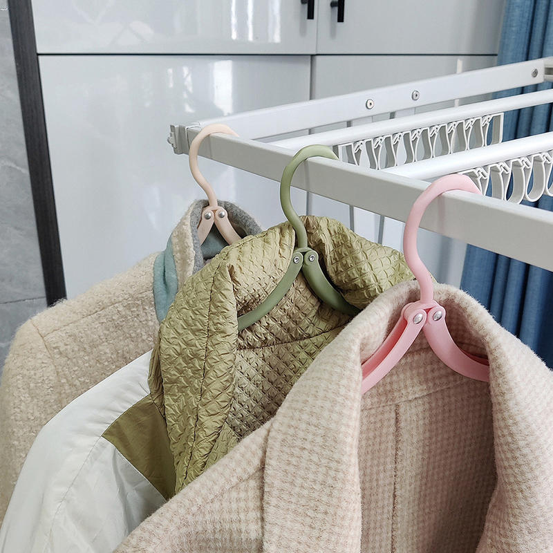 8Pcs/set Foldable Hangers Universal Compact Clothes Drying Racks with Storage Pouch Travel Cruise Ship Essentials Accessories