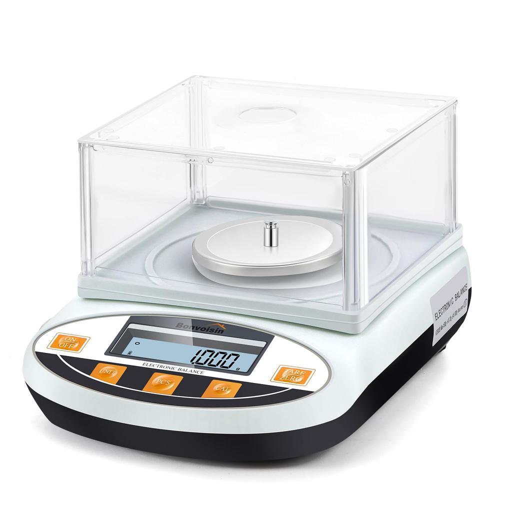 Bonvoisin Digitalvekt Presisjonsvekt 1mg x 300g Veiepanne 90mm Elektronisk Vekt Elektronisk Vekt Veieinstrument Presisjonsvekt Skole