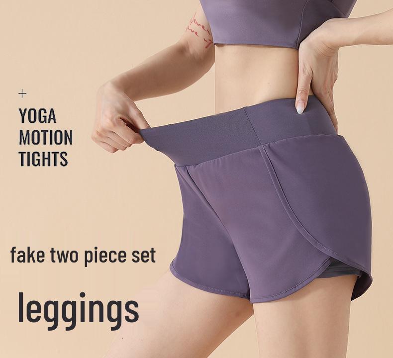 Women's 2025 High-Waisted Sports Shorts with Pockets - Hip-Lifting, Anti-Exposure, Loose Fit for Running & Yoga
