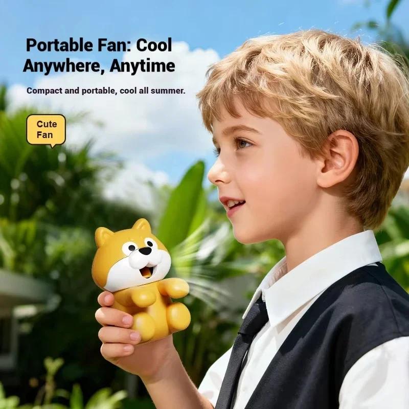 2026 New Cartoon Cat Tongue Automatic Water Blower 3 Minutes Cooling Hot Water Tea Rice Dishes Coffee Mini Fan Air Blower