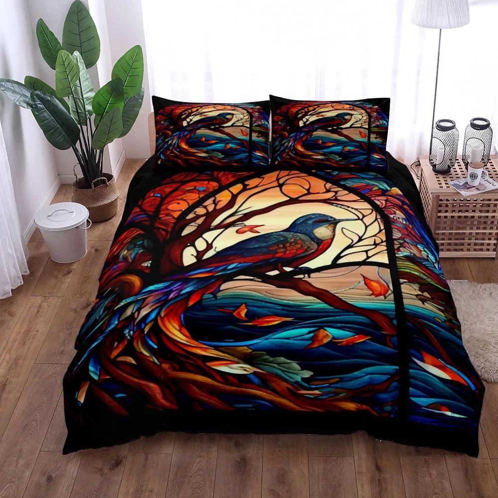 Abstract Space Nebula Duvet Cover Set UK Single Double Queen King  Full King Size Bed Linen Set