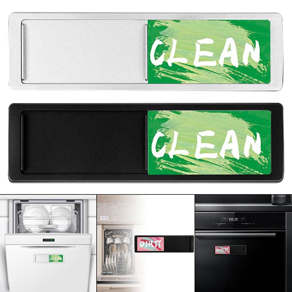 Double Sided Dishwasher Clean Dirty Sign Indicator Cute for Kitchen Fridge