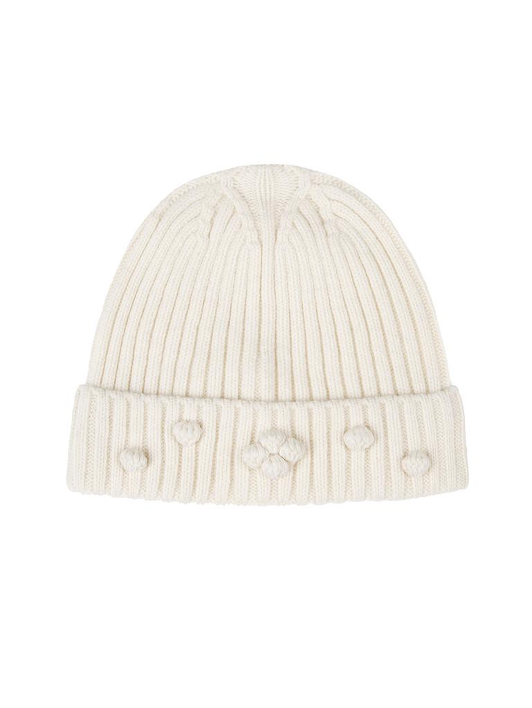 TUOMIO Pom Pom Ribbed Beanie [Cream]