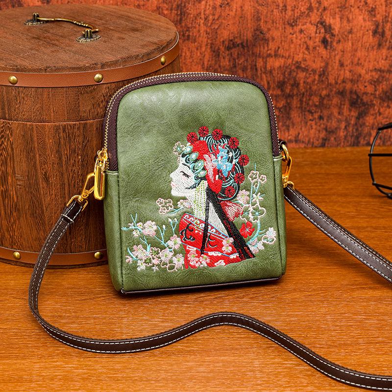 Retro Fashion Hundred Large Capacity Soft Embroidery Women's Backpack, Ethnic Style Travel Tote Shoulder Bag