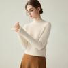 Damen Kaschmirpullover: Halbhoher Kragen, Langarm, Enganliegend, Gestrickter Pullover für Herbst/Winter