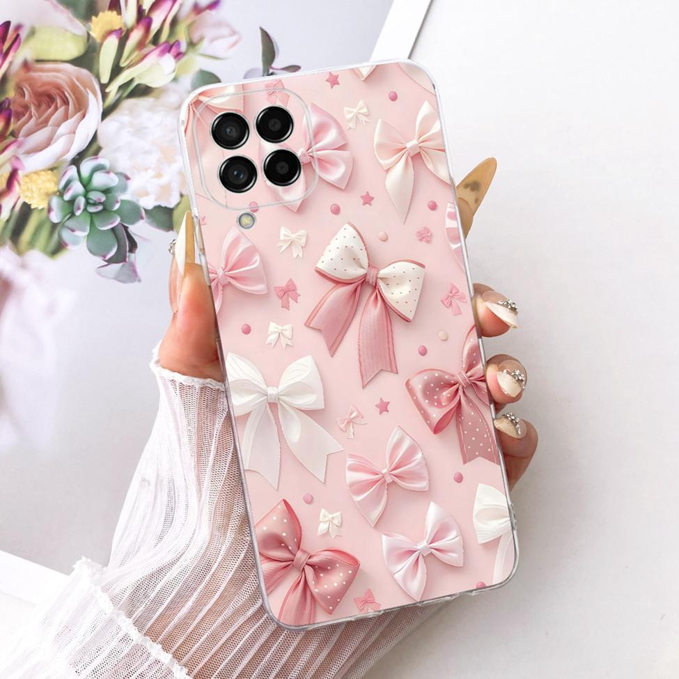 Clear For Samsung M53 5G Case Luxury Fashion Butterfly Funny Cute Painted Cover For Samsung Galaxy M53 5G SM-M536B Casing