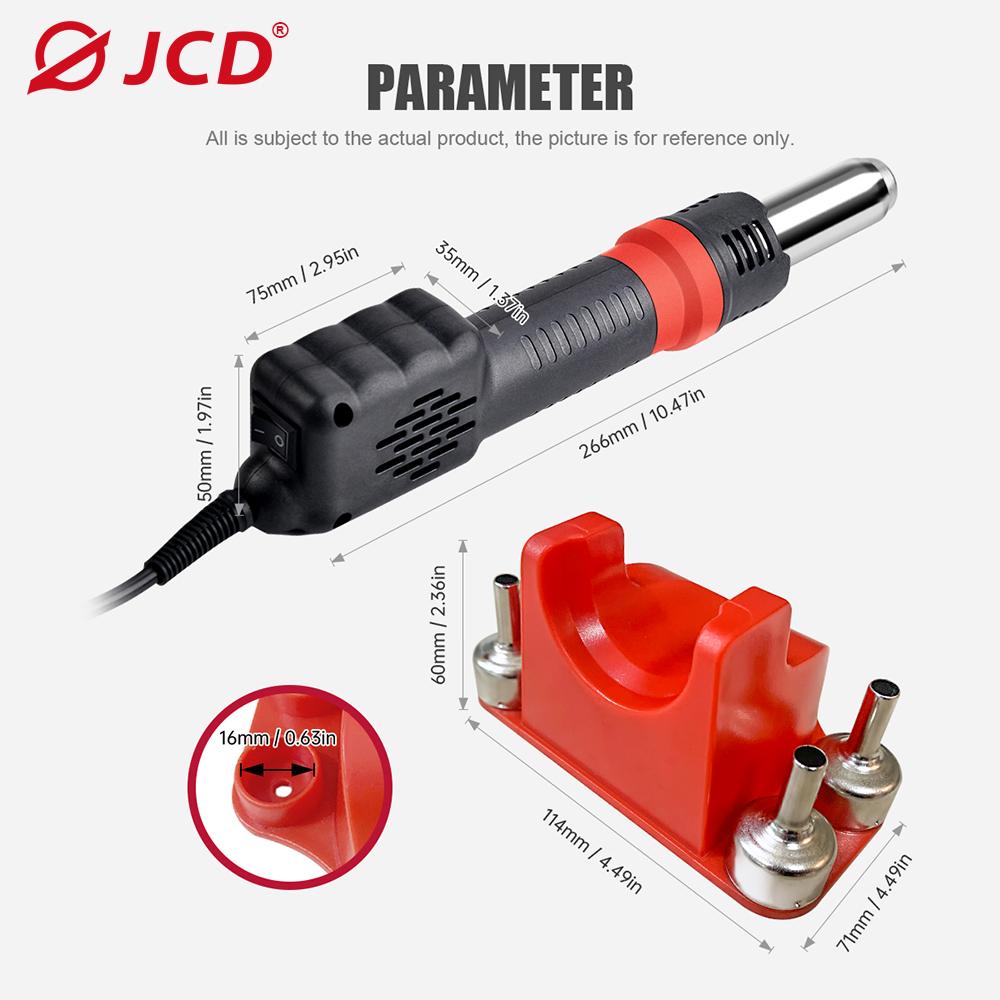 JCD 750W Micro Hot Air Gun 8208 Portable LCD Display Rework Station Heat Gun Hair Dryer Temperature Adjustable BGA Welding Tools