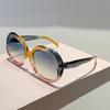 Oversized Round Sunglasses  Fashion Gradient Multicolor Outdoor Shades Trendy Brand Design Beach Holiday Sun Glasses