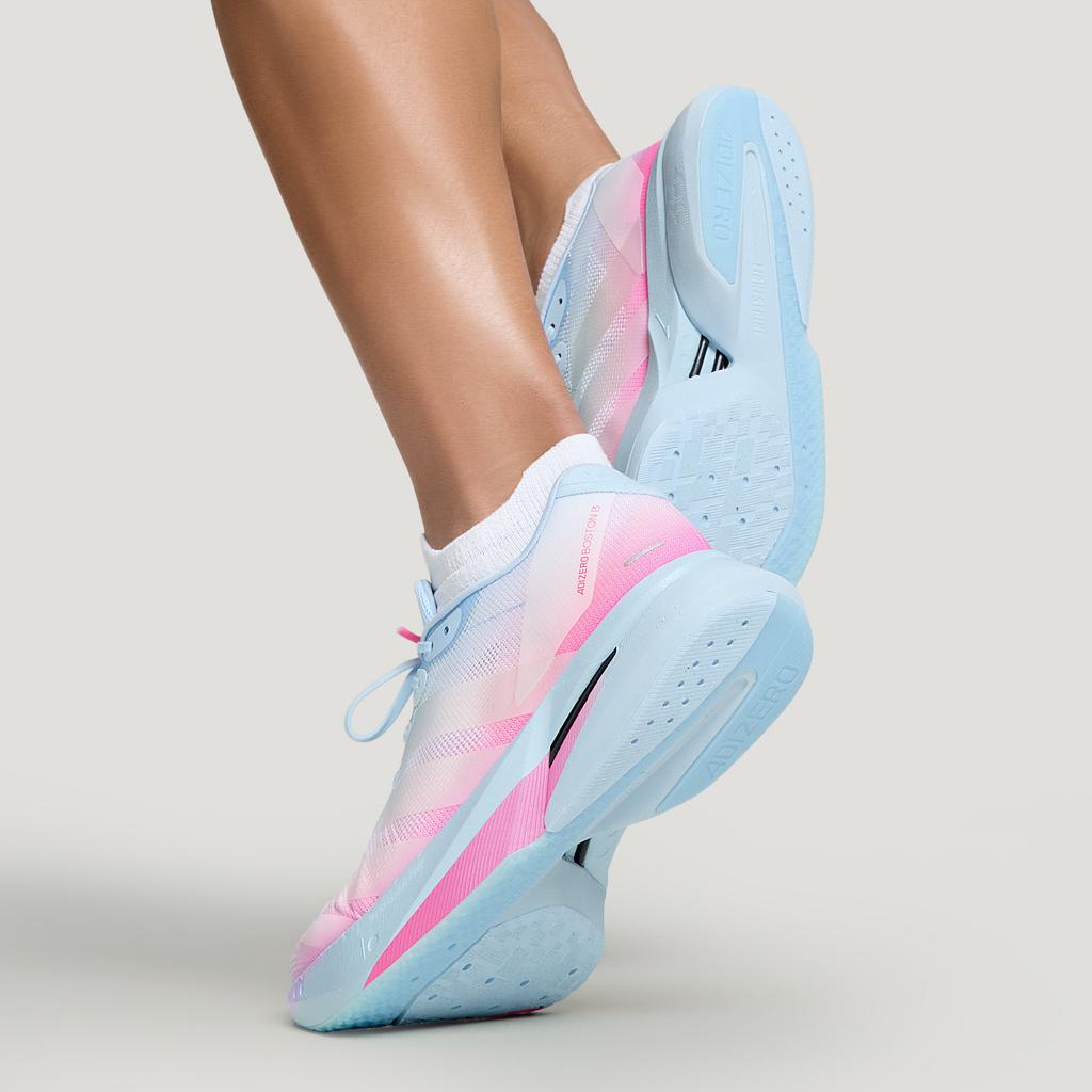 Adidas Adizero Boston 13 Running Shoes Unisex Snow Crystal Blue/White