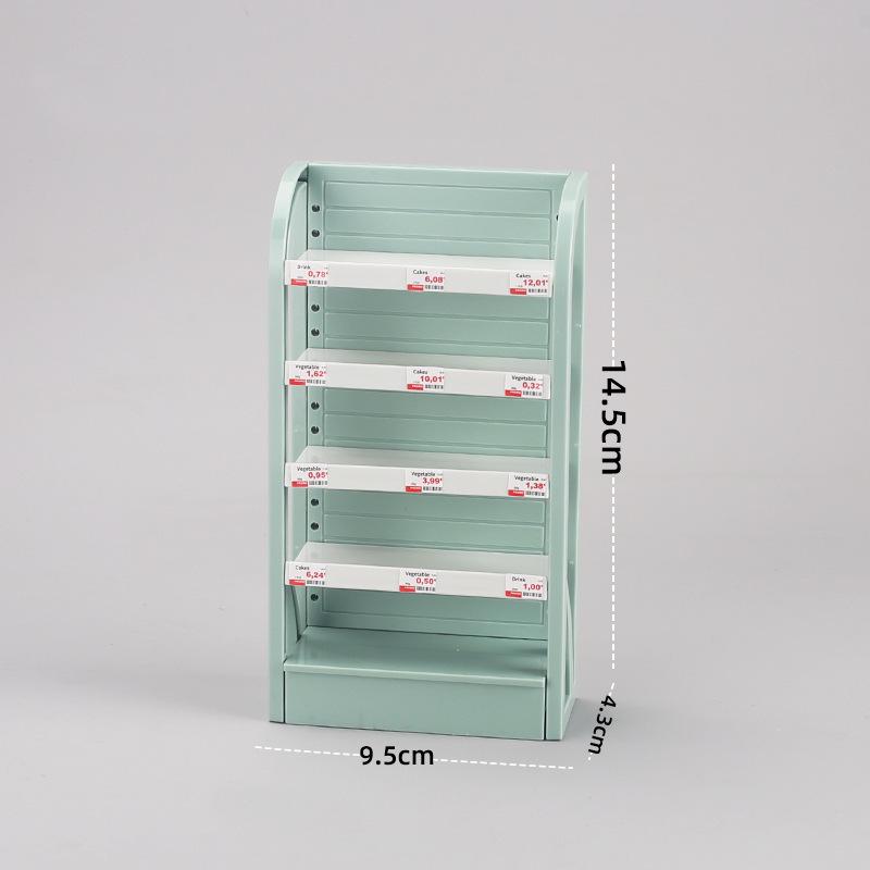 Miniature Dollhouse Supermarket Storage Rack for Kids' Pretend Play