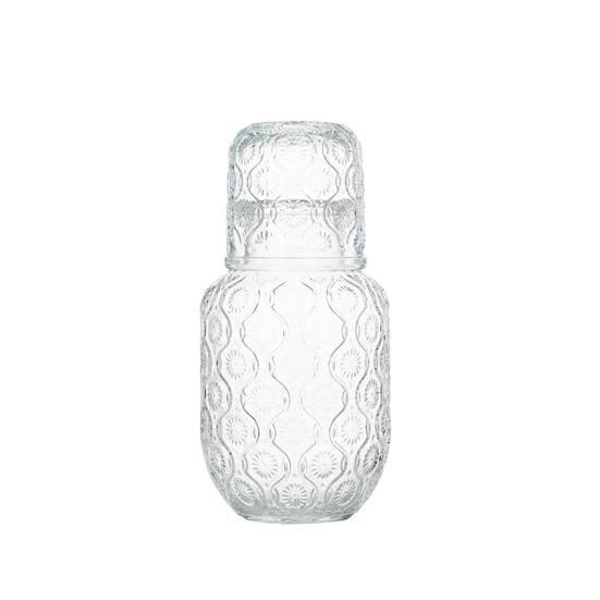 

Ретро-графин и стаканы, термостойкий кувшин для сока 540 мл с 4 стаканами 145 мл, набор стаканов-тумблеров из рельефного стекла для сока, холодного чая, воды D