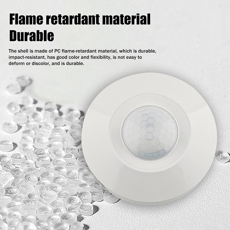 AC/DC24-265V PIR Motion Sensor Light Switch Human Body Infrared Detector Ceiling Mounted 360 Degree Detecting Range