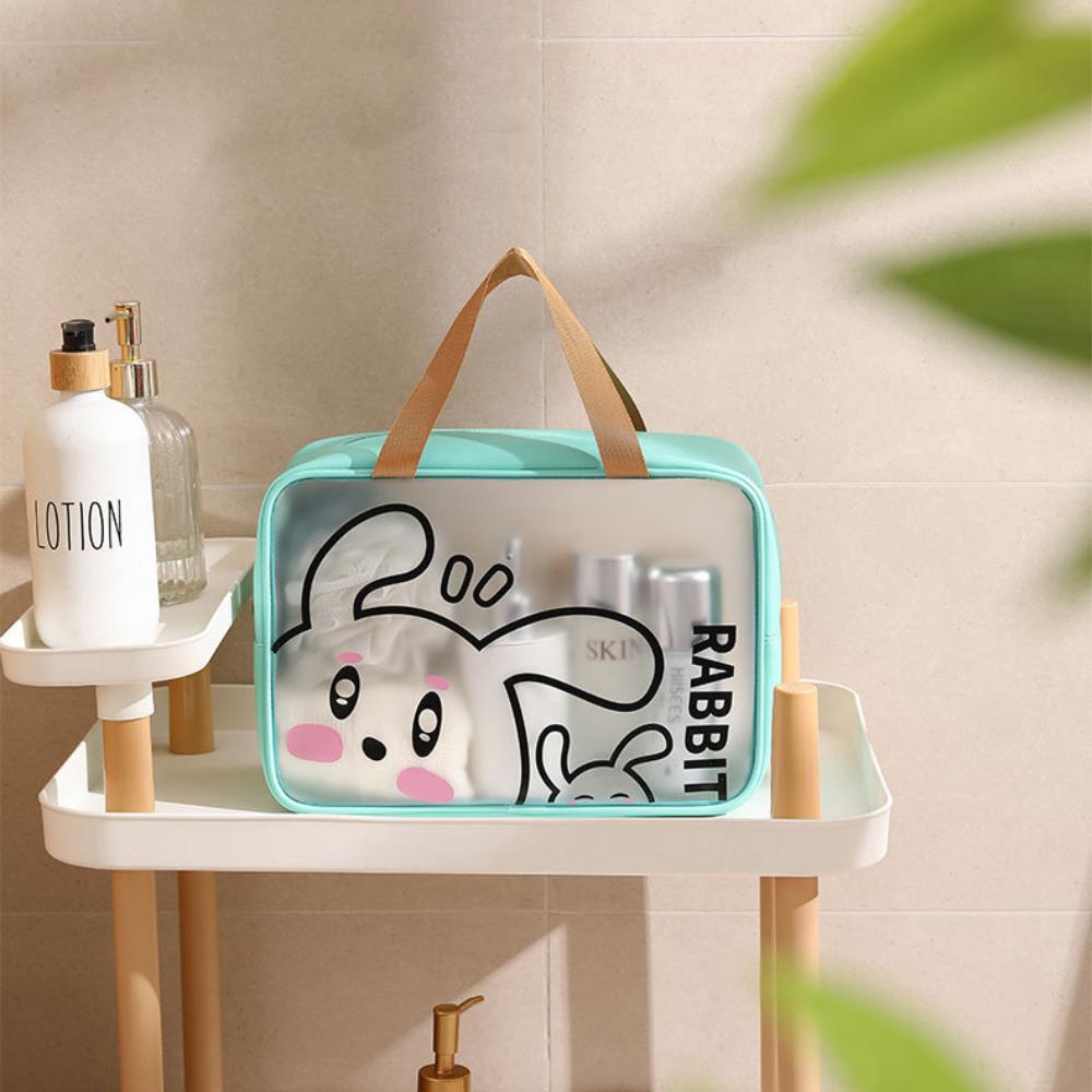 

All Match 3pcs Makeup Bag Set Solid Color Portable Storage Bag Cosmetic Organizer Bag Outdoor s зелёный