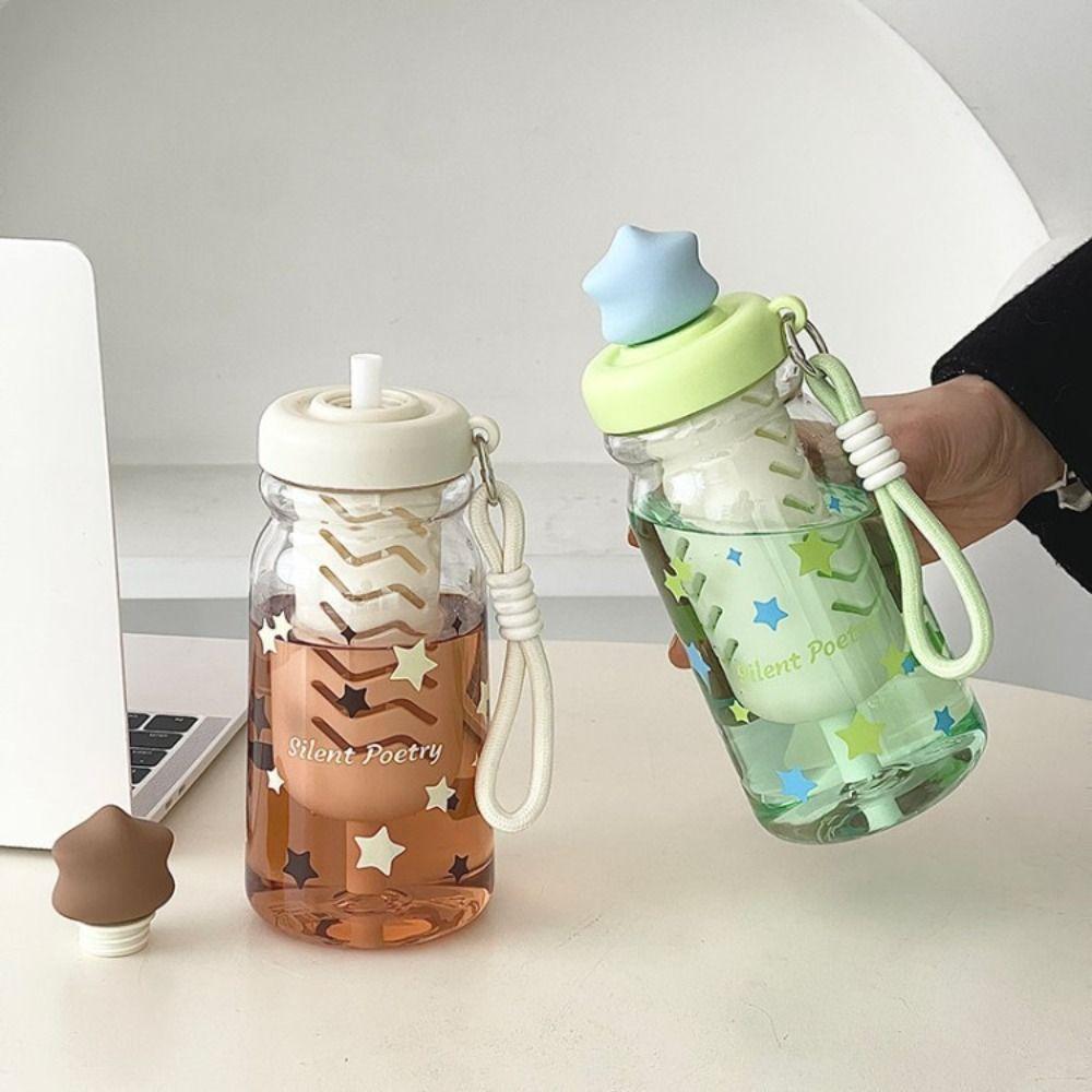 BPA Free Portable Straw Cup Large Capacity Drinking Bottle With Tea Infuser School