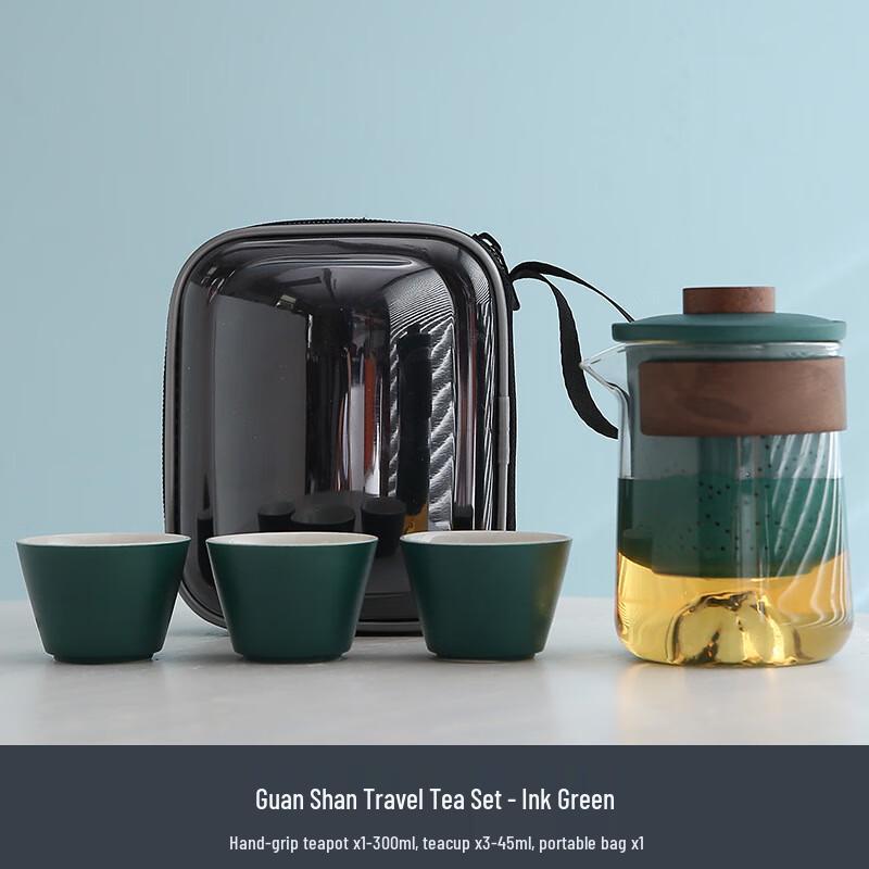 

WA Outdoor Portable Travel Tea Set 1 Pot 3 Cups 1 Portable Bag