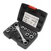 Ratchet Wrench Set 72 Teeth Box End Double Movable Head Torsion Wrench Kit with 10 Replacement Heads and 24 Bits