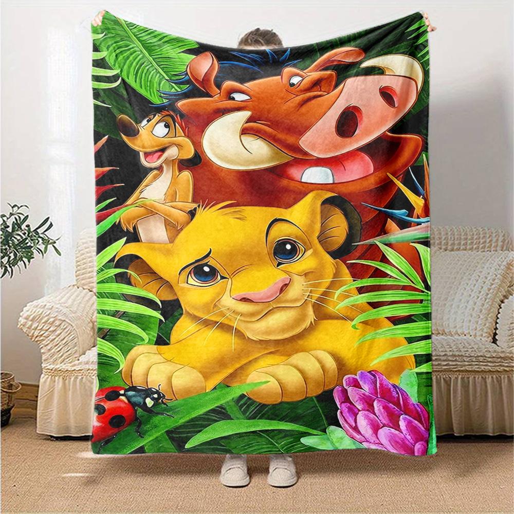 Lion Adventure Flannel Blanket Super Soft Warm Cozy Blanket For Sofa Bed Office Travel Allseason Home Decor Gift
