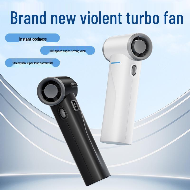 

F2 Multifunctional Portable Handheld Turbine Fan for Outdoors Black Handheld Fan