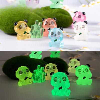 Micro Landscape Resin Decoration Glow-in-the-dark Cartoon Red Panda Decoration Desktop Car Decoration Accessories