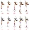 Fishing Lures Wobble Rotating Metal Bait For Bass Trout Treble Hook Artificial