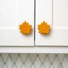 2 Pcs Decorative Knob Covers Fall Leaf Stretch Over Hardware Decorations for Autumn Kitchen Bathroom Home Dressers Decor