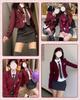 JIURUN Lolita Uniform Korean Blazer and Skirt with Lined Department Store Skirt and Gothic Perfect for Plus Sizes Cute 5-Piece Set, Style, Lining,